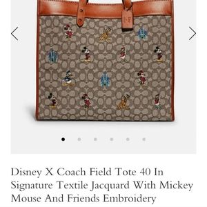 x Disney Mickey & Friends Jacquard Canvas Field Tote